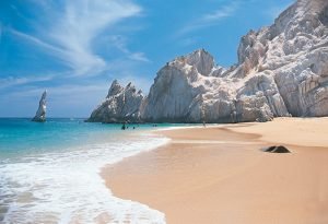 Playa del Amor or Lover's Beach in Cabo San Lucas