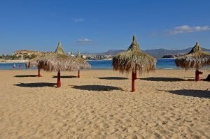 Palapas on Playa Coral Negro, Cabo San Lucas, 2014